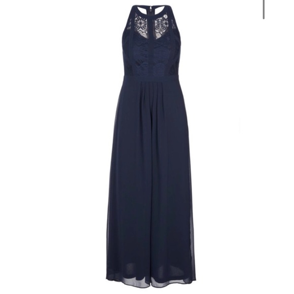 SALE! City Chic Panelled Bodice Maxi Navy Dress - Picture 2 of 3